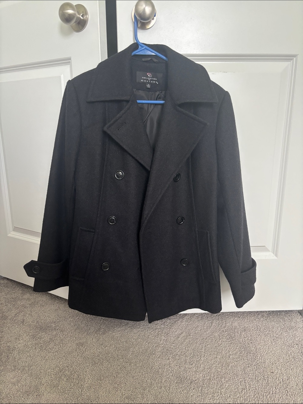 Collection by Gallery Women’s Black Wool Blend Peacoat